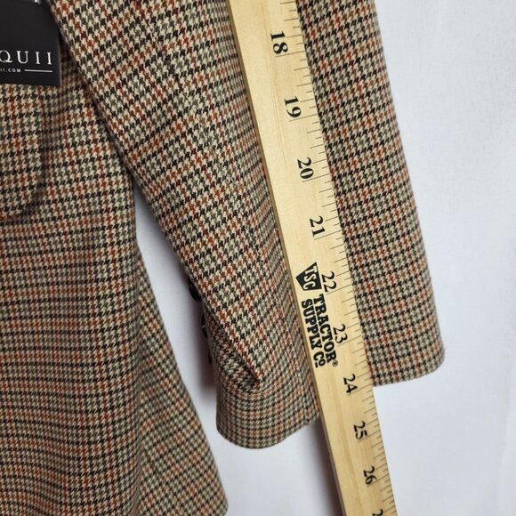 Eloquii Relaxed Fit Boyfriend Blazer Women's 18 Houndstooth Brown 1 Button NWT - Picture 8 of 12